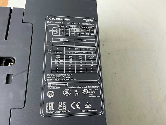 Schneider lc1g4004 vermogenscontactor - afbeelding 5 van  6