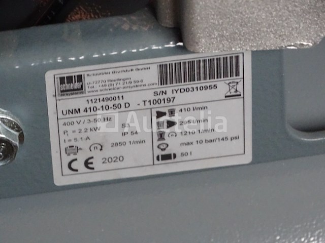 Schneider unimaster unm 410-10-50 d compressor - afbeelding 4 van  10