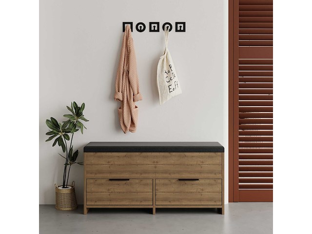 Schoenenkast cove shoe bench - duurzame melamine uitvoering - afbeelding 1 van  6