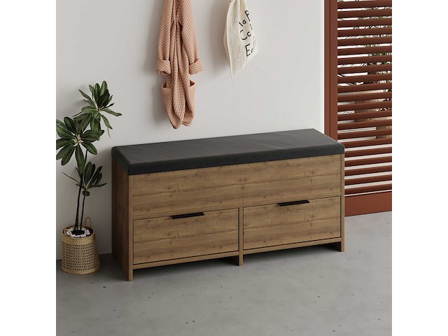 Schoenenkast cove shoe bench - duurzame melamine uitvoering - afbeelding 2 van  6