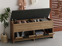 Schoenenkast cove shoe bench - duurzame melamine uitvoering - afbeelding 4 van  6