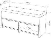 Schoenenkast cove shoe bench - duurzame melamine uitvoering - afbeelding 6 van  6