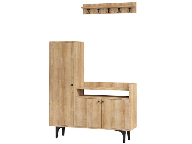 Schoenenkast emerald | 100% melamine | 120x116x35cm | eik - afbeelding 4 van  5