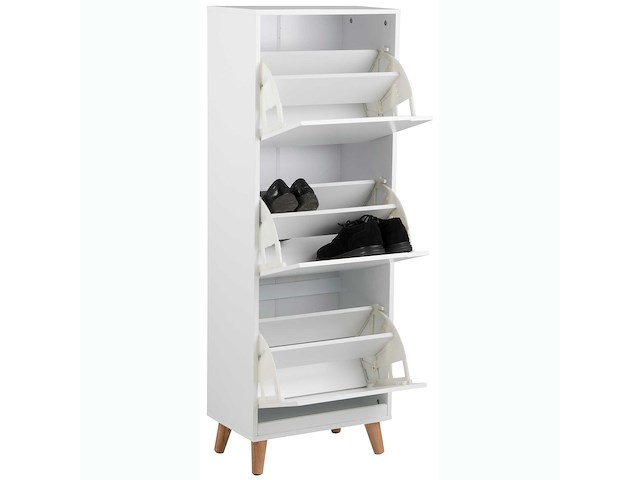 Schoenenkast mistra 47cm, 3 deuren - wit - afbeelding 2 van  7