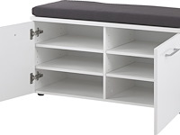 Schoenenkast scifo 97cm met 2 deuren - wit - afbeelding 2 van  5