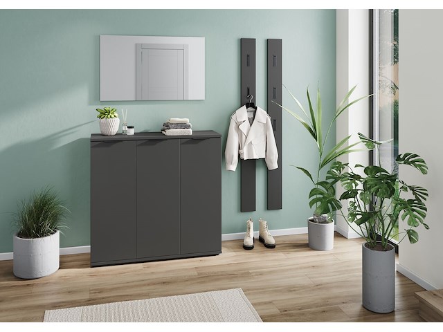 Schoenenkast willian | 113 x 37 x 108 cm | antracietkleurig - afbeelding 1 van  5