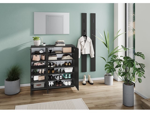 Schoenenkast willian | 113 x 37 x 108 cm | antracietkleurig - afbeelding 4 van  5