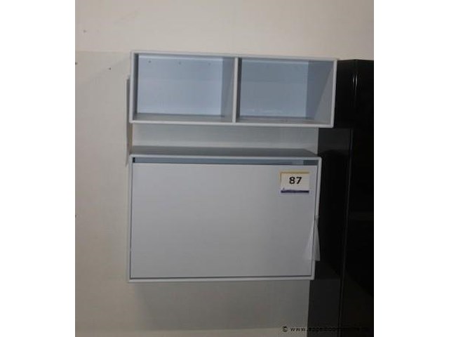 Schoenkastje hangend 4228 1dr - uitvoering frost 103 | hangkastje 7112 2x open vak (diepte 30cm) - uitvoering frost 103 - afbeelding 1 van  2