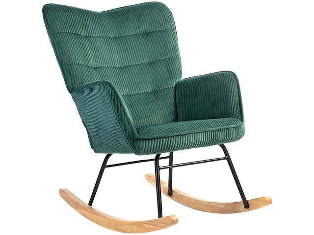 Schommelstoel, beukenglijders, dikke bekleding - afbeelding 7 van  9