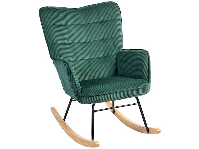 Schommelstoel, beukenglijders, dikke bekleding - afbeelding 8 van  9