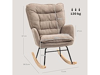 Schommelstoel, brede zitting, hoge rugleuning - afbeelding 4 van  7