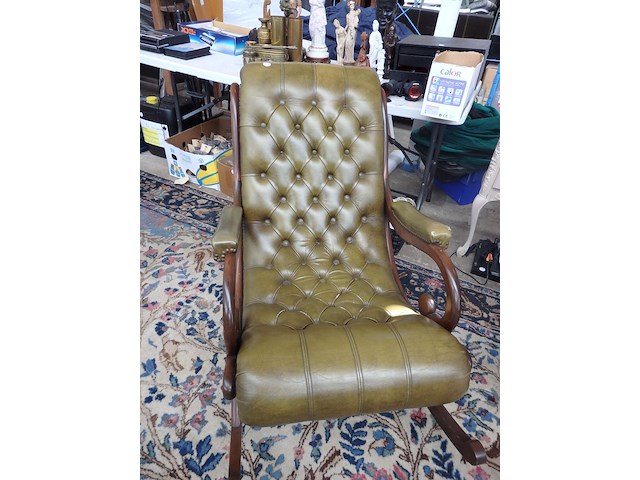 Schommelstoel chesterfield - afbeelding 1 van  2