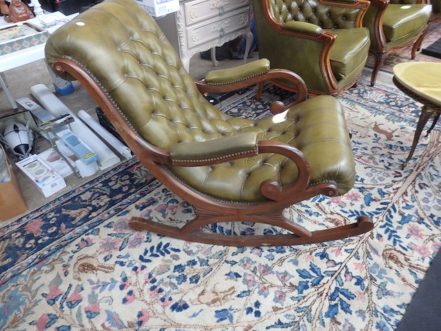 Schommelstoel chesterfield - afbeelding 2 van  2