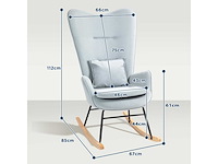 Schommelstoel met armleuningen, verpleegstoel - afbeelding 3 van  9