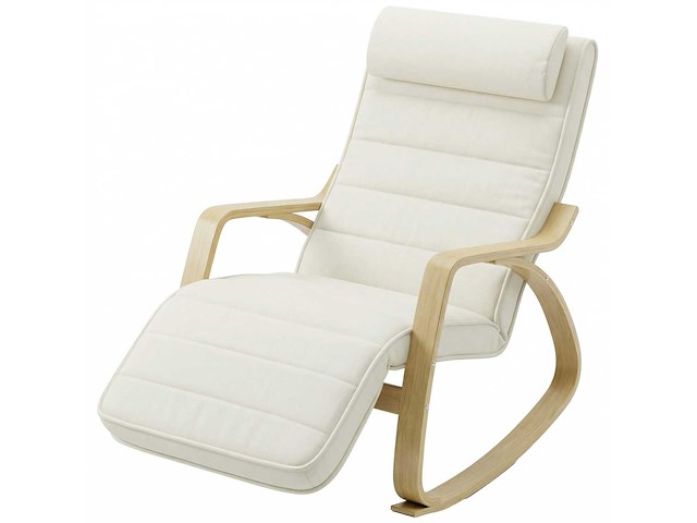 Schommelstoel met massage, verwarming, hoofdsteun en voetsteun - afbeelding 1 van  4