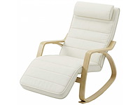 Schommelstoel met massage, verwarming, hoofdsteun en voetsteun - afbeelding 1 van  4