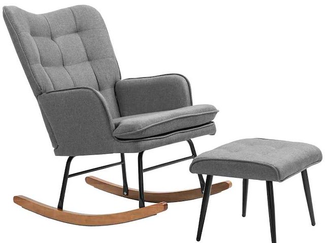 Schommelstoel met voetsteun, comfortabel - afbeelding 1 van  6