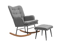 Schommelstoel met voetsteun, comfortabel - afbeelding 2 van  6