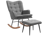 Schommelstoel met voetsteun, comfortabel - afbeelding 3 van  6