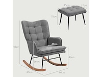 Schommelstoel met voetsteun, comfortabel - afbeelding 4 van  6