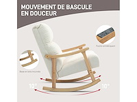 Schommelstoel, schommelstoel van teddy fluweel met gestoffeerde stoel - afbeelding 5 van  7