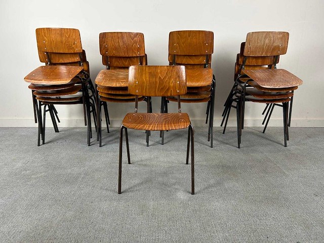 School-kantinestoel - canteen table (18x) - afbeelding 1 van  4