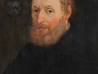 School of pourbus, portrait of johannes zurenus (jan van zuren) at the age of 75, dated 1591, oil on oak 49 x 38 cm. (19.28 x 14.96 in.), frame: 64 x 52 cm. (25.19 x 20.46 in.)