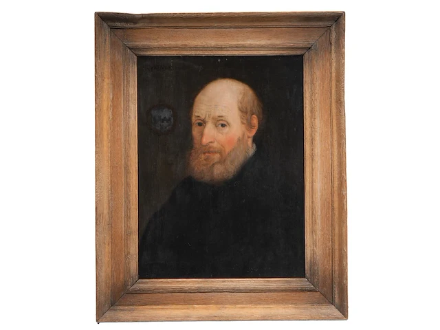 School of pourbus, portrait of johannes zurenus (jan van zuren) at the age of 75, dated 1591, oil on oak 49 x 38 cm. (19.28 x 14.96 in.), frame: 64 x 52 cm. (25.19 x 20.46 in.) - afbeelding 2 van  5
