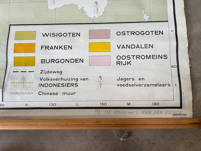 Schoolkaart de wereld omstreeks 500 - afbeelding 2 van  2
