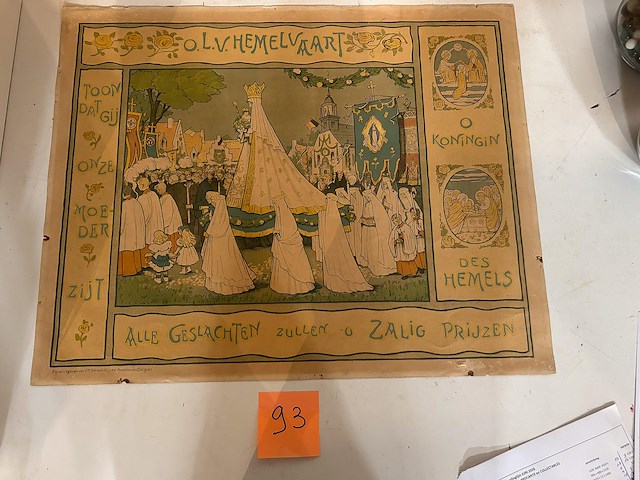 Schoolprent 1930era "olv hemelvaart" - afbeelding 1 van  1