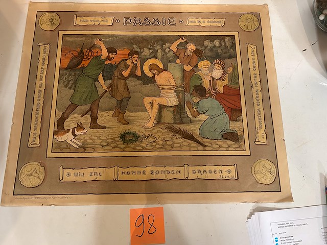 Schoolprent 1930era "passie" - afbeelding 1 van  1