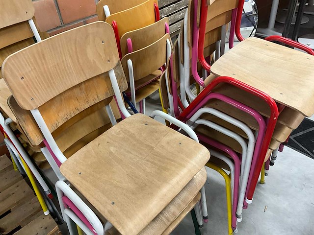 Schoolstoel in diverse kleuren (23x) - afbeelding 6 van  8