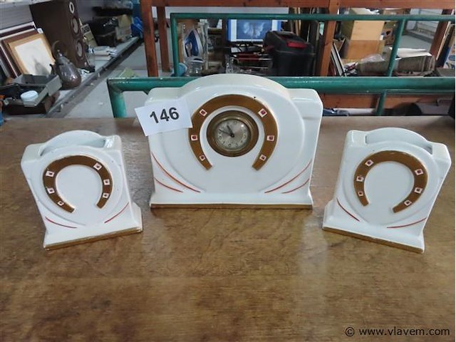 Schouwgarnituur keramiek - afbeelding 1 van  3