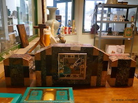 Schouwklok in marmer - afbeelding 1 van  1