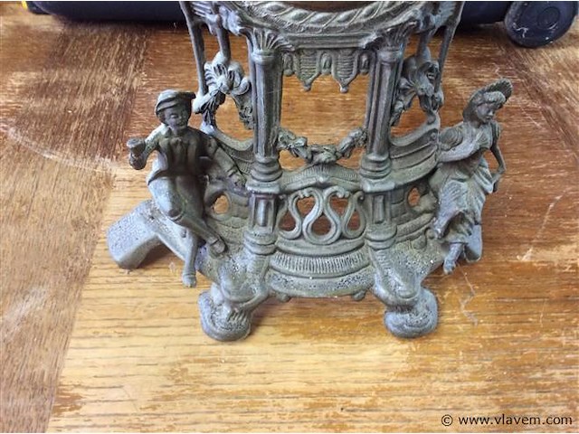 Schouwklokje kunstbrons - afbeelding 2 van  3