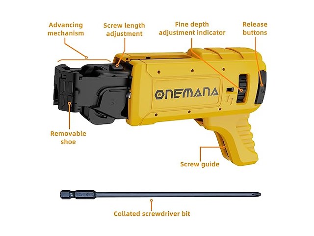 Schroefbevestiging voor pistool, geschikt voor dewalt dcf620 - afbeelding 4 van  6
