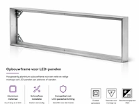 Schroefloos opbouwframe voor led paneel – ip20 – frame-30120 (8 stuks) - afbeelding 4 van  5