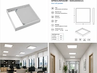 Schroefloos opbouwframe voor led paneel – ip20 – frame-6060 (16 stuks) - afbeelding 3 van  5