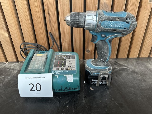 Schroefmachine + acculader makita - afbeelding 1 van  3