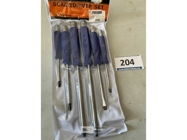 Schroevendraaierset 6 dlg 3x plat 3x kruis - afbeelding 1 van  3