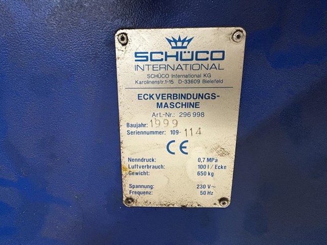 Schüco hoekverbindingsmachine 296 998 - afbeelding 3 van  9