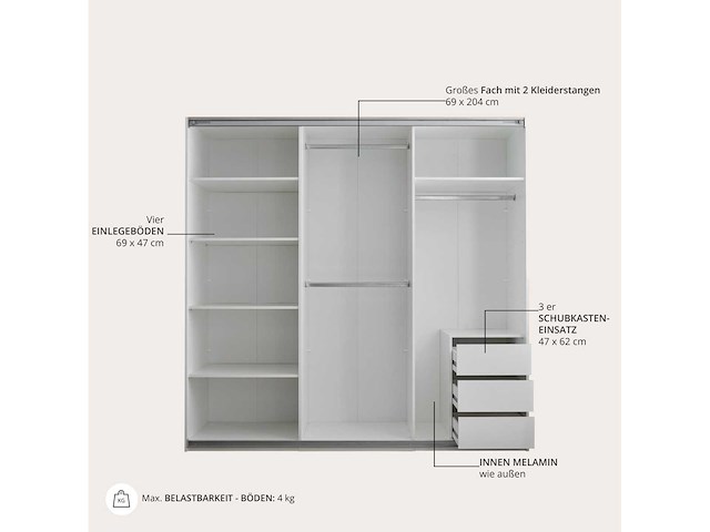Schuifdeurkast met spiegel - afbeelding 9 van  14