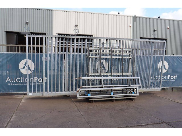 Schuifpoort 2 delig gekoppeld 11000x2450mm - afbeelding 1 van  1