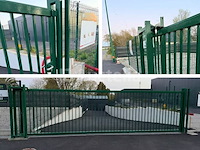 Schuifpoort van 4mx1m50 groen 6005.
