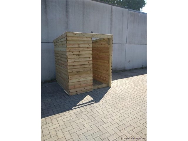 Schuilhut 1,80x1,80 met voorwand - afbeelding 3 van  4