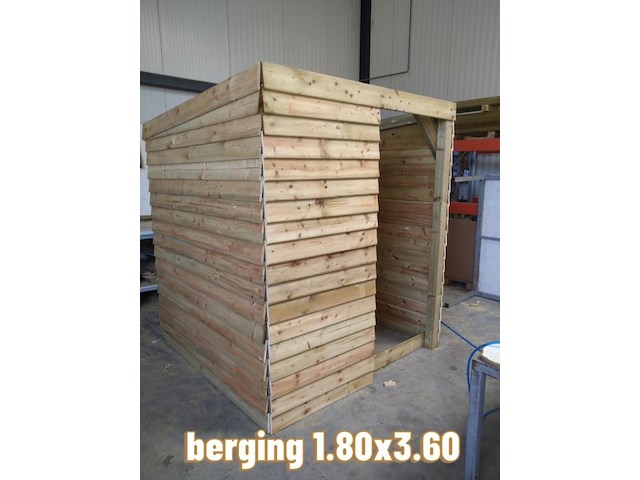 Schuilhut 1,80x3,60 met voorwand - afbeelding 1 van  4