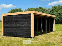 Schuilstal overkapping douglas, afm 400x300x h 265 cm, doorloophoogte 235 cm - afbeelding 2 van  3