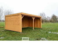 Schuilstal overkapping douglas, afm 600x400x h 265 cm, doorloophoogte 235 cm