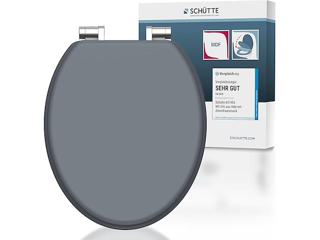 Schütte spirit grijze toiletbril met softclose-mechanisme - afbeelding 1 van  6