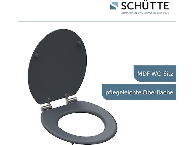 Schütte spirit grijze toiletbril met softclose-mechanisme - afbeelding 2 van  6